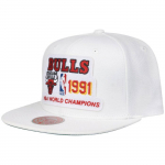 Casquette Snapback - Mitchell & Ness - Chicago Bulls 1991 Champions - Blanc - Noir - Sportswear