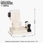 MOOXI Linna M&ouml;&ouml;bel Tualettruum Riidekapp Akvaarium Teler Kohvimasin K&uuml;lmkapp Pesumasin Ehitusklotside Komplekt MOC Klotsid DIY