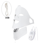 Foreverlily Silikoonist LED-mask n&auml;ole ja kaelale, 7 v&auml;rvi valgus, Fotonpunase valguse teraapia, Paindlik n&auml;o ilumask, Nahahooldus, Aknevastane