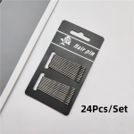 24 tk/komplekt mustad juuksen&otilde;elad naiste juukseklambrid Lady Bobby n&ouml;&ouml;pn&otilde;elad Invisible Wave Hairgrip metallist juukseklamber