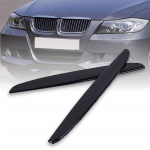 runmade Pre-facelift Front Bumper Kidney Grille Center Grill Eyelid Black for 2005 2006 2007 2008 BMW E90 3 Series Sedan