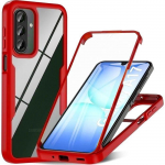 Coque de Protection - BOOLING - Samsung Galaxy A17 4G/5G - Antichoc Tranparent Rigide Bordure Rouge