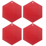 4 tk. Kuumakindel silikoonmatt joogitass alusalused, isolatsioon, libisemiskindel potihoidja paks laud, plats, k&ouml;&ouml;gitarvikud 4Pcs