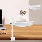 Cat Bed Desk Clamp Hammock Perch Rotatable Fashion Easy to Install Elevated with Washable Cover