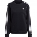Adidas Essential Kirjalogo Triibuline &Uuml;mmarguse Kaelusega L&otilde;tv Huppar Naiste huppar Must HZ5744 S