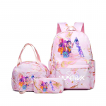 3 tk/kompl KPop Deemonik&uuml;ttide T&uuml;drukute Koolikott L&otilde;unakott Pinal &Otilde;pilase Multifilm Seljakott Bento Kotike Pliiatsikotid Koolitarbed Kingitus