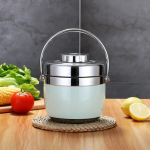 1,2L/1,5L roostevabast terasest vaakumisolatsiooniga termospudel toidutermos lunch box supipott (12 - 24 Tundi) 1.5L roheline