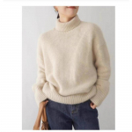 Naiste mood vabaaja s&uuml;gistalv &uuml;hev&auml;rvilise tr&uuml;kiga pikkade varrukatega k&otilde;rge kaelusega topid Naiste riided Villased kudumid Kampsunid L