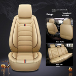 Autoistmekate Esiistmekate Autoistmekaitse Istmekatted Autole Hingav PU Nahk Autoistmekatted Sobivad Enamusele S&otilde;idukitele 1PC Front cover beež