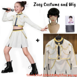 Laste K-Pop Deemonik&uuml;tid Zoey Rumi Mira Kost&uuml;&uuml;m Fantaasiakost&uuml;&uuml;m Cosplay Virtuaalne Idol Filmi Cosplay T&uuml;drukutele Laste Halloween Karneval as the picture-7T(Height 140cm) beige
