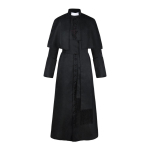 Keskaegsed Renessanss Retro Preester Cosplay Kost&uuml;&uuml;mid Katoliku Kirik Religioon Paavstlik Preester Missa Jutlustaja &Uuml;hev&auml;rviline R&uuml;&uuml; Vaimuliku R&otilde;ivas XXL must