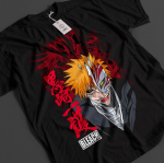 Bleach Anime S&auml;rk Ichigo Bankai T-s&auml;rk Byakuya T-s&auml;rk Aizen Zaraki Unisex T-s&auml;rk S