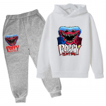 S&uuml;gis Talv Poppy Playtime Huggy Wuggy Tegelasega Tr&uuml;kitud Kapuutsiga Dressipluusid Sweatpants Komplektid Vabaaja Soojad Spordi Pikkade Varrukatega P&uuml;ksid Laste Poiste R&otilde;ivakomplektid 160