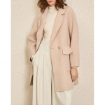 Women's Elegant Mid-Length Wool Blend Coat S51014N1 XL