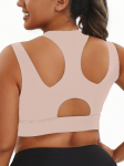 Suurusele sobiv p&otilde;rutuskindel jooga spordirinnahoidja kamisool bustier 3XL roosa