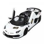 1/18 Lamborghini Aventador SVJ63 Eemaldatav Kabriolett Versioon Superauto Sulamist Valatud Mudelauto Autode Osade M&uuml;&uuml;gipood Salongi Kollektsioon valge