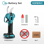 YOFIDRA 32mm Harjadeta Elektriline Oksa- ja Aiak&auml;&auml;rid Juhtmeta 2 K&auml;iku Aiaviljapuu Bonsai K&auml;&auml;rid T&ouml;&ouml;riistad Makita Aku Pinni jaoks NO Battery