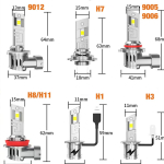 20000LM H8 H11 LED Esitulede Pirn 9005 HB3 9006 HB4 Esitulede Udutule Canbus Mini 16tk 3570 CSP Autole Valge 12V Autolamp 9005/HB3 white