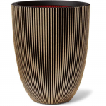 CAPI EUROPE Vase &eacute;l&eacute;gant GROOVE - 34x46 cm - Noir et dor&eacute; - R&eacute;sistant aux intemp&eacute;ries must