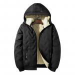 Suures suuruses s&uuml;gis-talvine meeste soe kolme-/kaheosaline lambavillast fliisvest + jakk + puuvillased p&uuml;ksid / jakk + puuvillased p&uuml;ksid 7XL XL must