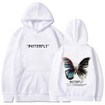 2021 Meeste Hip Hop Streetwear Mood V&auml;rvilised Liblikaga Kapuutsiga Dressipluusid Harajuku &Uuml;legabariidilised Talvine S&uuml;gis Meeste/Naiste Mustad Kapuutsiga Dressipluusid S