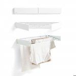 &Eacute;tendoir mural pliable extensible r&eacute;tractable Dryva 80 InnovaGoods FIL A LINGE - TANCARVILLE - ETENDOIR - SAC DE SECHAGE valge