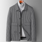 Houndstooth paksendatud villane jakk meeste s&uuml;gis-talvine uus noorte t&ouml;&ouml;riiete jope villane jakk meeste 3XL
