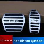 Aluminum Car Foot Pedal Fuel Accelerator Brake Cover Pad For Nissan Qashqai j11 2014-2017 2018  2022 Accessories MT Silver Red