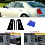S&uuml;sinikkiust l&auml;ikega must autoukse akende &auml;&auml;riste samba postid Dekoratiivne katte trimm sobib Chrysler 300C 2011- Auto bright black