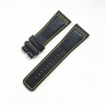 28mm * 24mm pehme s&auml;&auml;renahast pruun must valgete kollaste &otilde;mblustega randmepaela rihma rihm seitsme reede k&auml;ev&otilde;ru jaoks 28mm black