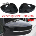 2 tk auto tahavaatepeegli kate l&auml;ikiv must k&uuml;ljepeegli kate VW Volkswagen Tiguan MK2 2017 2018 jaoks black