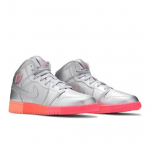 Air Jordan 1 Mid GS Metallik H&otilde;be Roosa Punane 555112-006 EU 38 h&otilde;be