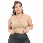 Spordirinnahoidja suure suurusega &otilde;mblusteta reguleeritav rinnahoidja &uuml;lemine rinnahoidja mugav higi imav aluspesu XL valge