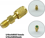 3 tk R32 vasakuk&auml;iguline 1/4 SAE sisekeermega v&auml;liskeermega adapter R454B R32 silindritele terasest R32 ja A2L k&uuml;lmutusagensi paakidele China Mainland