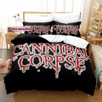 CANNIBAL CORPSE Voodipesukomplekt &Uuml;heinimese Twin T&auml;iskasvanu Queen King Suurusega T&auml;iskasvanu Laste Magamistuba Tekikott Komplekt 3D Kolju voodilina komplekt EU Single(135*200cm)3pcs