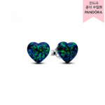 Pandora Opalescent Green Heart k&otilde;rvar&otilde;ngad 293356c01 293356C01