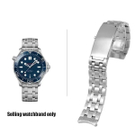 Kvaliteetne H&otilde;bedane 316L Roostevabast terasest K&auml;ekella Rihm Omega Seamaster Speedmaster Planet Ocean Rihm 18mm 20mm 22mm 18mm gray