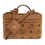 MCM Laureaadi Lehe Logo Geomeetriline Muster Pol&uuml;uretaan Karbikujuline Kott Risti-keha K&auml;ekott Naiste k&auml;ekotid Pruun MWRGSTA02CO001 Basic Set (Bag+Dust Bag)