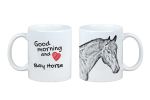 Bay Horse - mug with a horse, personalized mug with a print, a classic gift for everyone from the Art-Dog brand valge