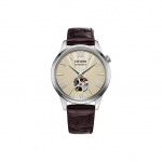 CITIZEN Mehaaniline liikumine Lehma nahast rihmaga k&auml;ekell Unisex Kohvi v&auml;rvi sihverplaat NH9130-17A Coffee Regular Watch Box
