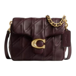 Coach Tabby 17 Logoga T&otilde;mblukuga Napa Nahast Crossbody &Otilde;lakott V&auml;ikesed Naiste kotid Burgundia CW628-B4MER Basic Set (Bag+Dust Bag)