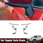 For Toyota Yaris cross  ABS chrome Door Rearview Mirror Cover Side Door Rearview Mirror an-ti Strip Accessories RIGHT HAND DRIVE