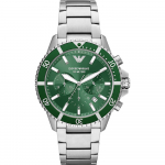 Emporio Armani Roheline H&otilde;bedane Metall Meeste Kvartsikell AR11500 roheline