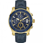 GUESS Pinnacle Sinine Nahk Meeste Kvarts W0673G2 sinine
