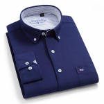 Sinwoyan Pure Cotton Oxford Solid pikkade varrukatega meeste vabaaja s&auml;rgid vaba aja hea kvaliteediga rinnataskuga 44