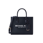 Michael Kors MK Mirella Klassikaline Nahast &Uuml;hev&auml;rviline Kirjaga T&ouml;&ouml;le Sobiv Moodne T&otilde;mblukuga Kotit&auml;is Naiste kott Must 35S2G7ZC5L-987 Small