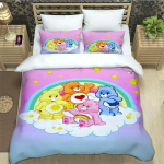 Peen 3D Care Bears tapeet Multikaprint Voodipesukomplekt Tekikate Tekk Voodi T&auml;iskasvanud Noored T&uuml;druk Poiss Kingitus 135x200cm white