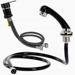 Salongi juuksepesuvoodi du&scaron;ipea 60CM Black Faucet + Black Bend black