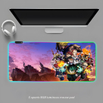 Kuum Anime My Hero Academia Hiirepadi RGB M&auml;nguri Hiirepadi Lauamatt HD M&auml;nguri Suur LED-valgustusega XXL Hiirepadi RGB600x300x3mm gray