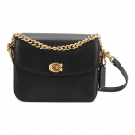 Coach Cassie 19 C Pandlaga Klapiga Kett-rihmaga Nahast Messenger-kott Naiste Kotid Must 88346-B4BK Basic Set (Bag+Dust Bag)